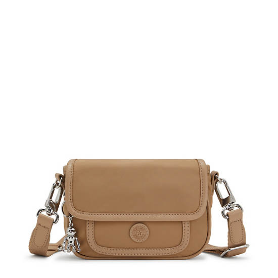 Kipling Inaki Small Crossbody Bag Handbag Soft Almond | AU 1273NW